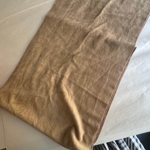 Urban Outfitters 7.5 Foot Tan Suede Coastal Cowgirl Wrap w Fringe on Either End - Picture 8 of 16